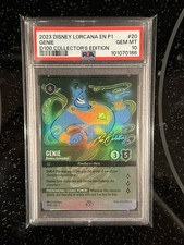 2023 DISNEY LORCANA EN P1-PROMO 20 GENIE D100 COLLECTOR'S EDITION PSA 10