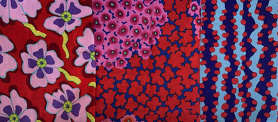 1.5 yd 3 half yds Kaffe Fassett Fabric Red Camo Flower Bubble Stripe Hydrangea