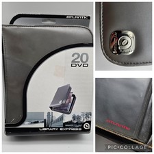 Atlantic 20 Disc CD DVD Blu-ray Disc Binder Case Carriers w Zipper New Silver
