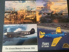 Lot of 4 Flying Legends Warbirds Aircraft Plane Calendars 1994-1997