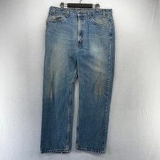Vintage Levis Jeans Men's 38x30 Fits 36x30 Blue 505 Straight Leg Orange Tab USA