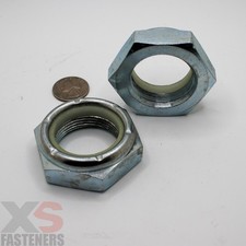 1-1/2"-12 Nylon Insert Jam Lock Nuts, Thin (NTE) Series, Steel Zinc (5 PCS)