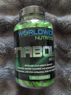 Worldwide Nutrition Anabolic Accelerator  Muscle Builder for Men  180 Capsules
