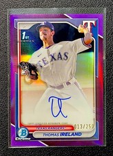 2024 Bowman Chrome - #CPA-TI THOMAS IRELAND 1st Auto Purple Refractor /250 (RC)