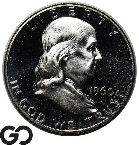 1960 Franklin Half Dollar, CAMEO PROOF, Premium Quality Superb Gem PR++ CAM