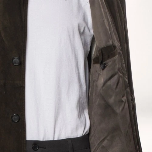 Vintage 90s Giorgio Armani Le Collezioni Brown Suede Leather Jacket Coat 44 image 9