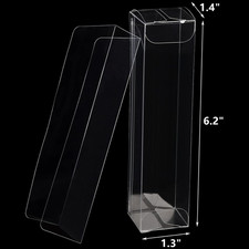 50 PCS Clear Favor Boxes, Small Transparent Candy Gift Box, Plastic Rectangle...