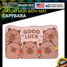 Bath Mat-Bathroom Rug  Absorbent Non Slip 16 24Inch 40 60cm Cartoon Capibala