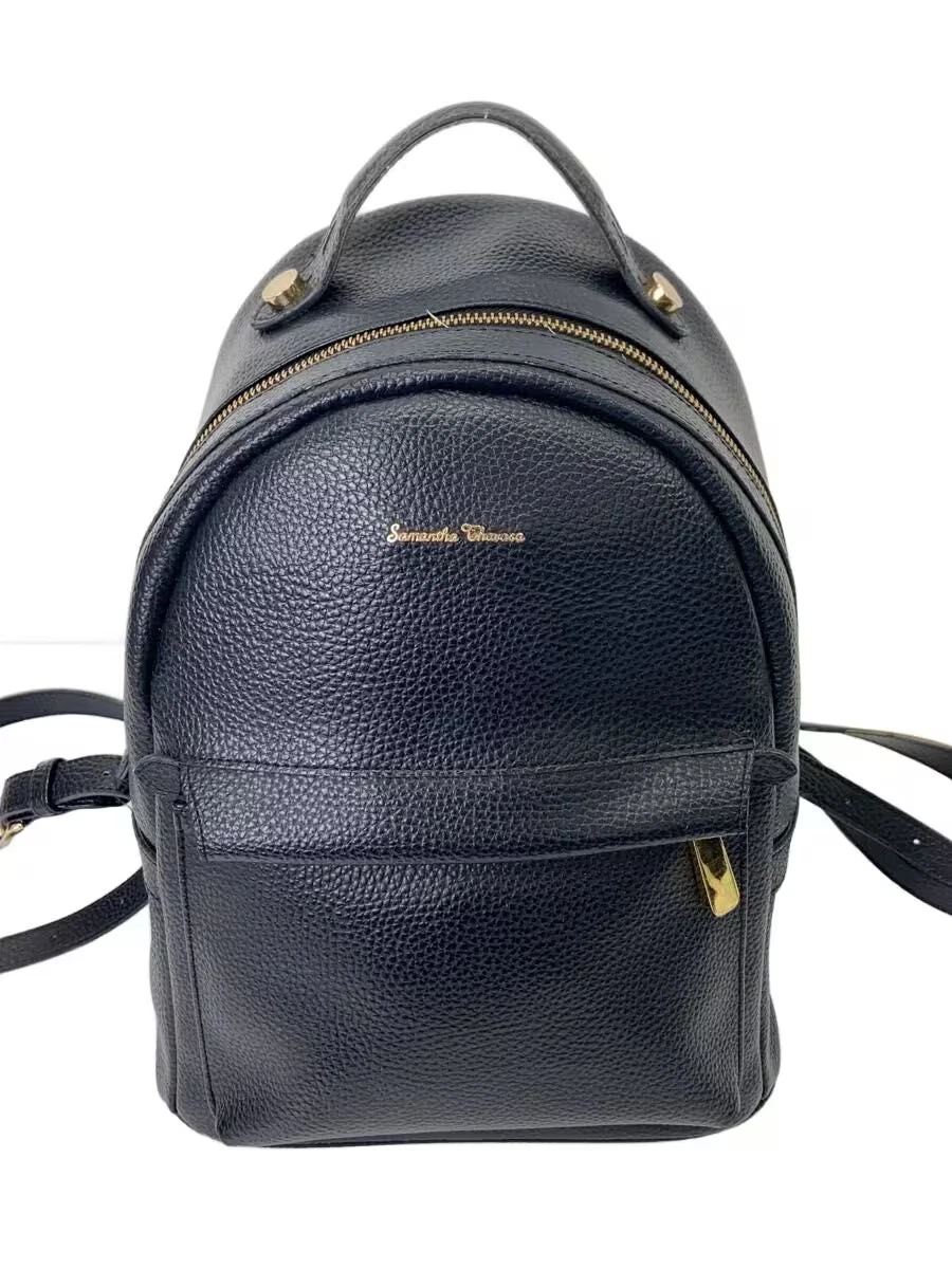 Samantha Thavasa Blue Mini Leather Backpack With Adjustable Straps & Gold Hardwa Samantha Thavasa Blue Mini Leather Backpack With Adjustable  main image 4