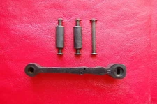 VW KARMANN GHIA DOOR CHECK STRAP,ROLLERS,PINS & CLIPS, COMPLETE KIT FOR ONE DOOR