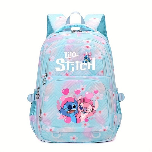 Lilo Stitch Exquisita Mochila Flores Impermeable Bolsa de Viaje Bolsa de Libros - Imagen 31 de 31