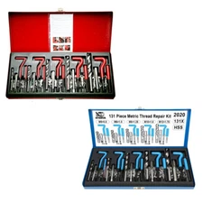 131Pcs Helicoil Type Thread Rethread Recoil Repair Kit Metric M5 M6 M8 M10 M12