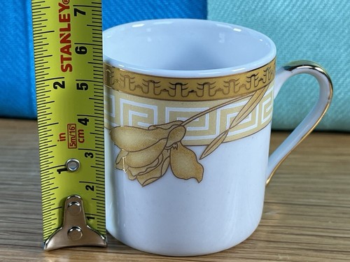 Exquisite Vintage MGH of Japan White & Gold Espresso Cup And Saucer 5.5x5.0cm - Picture 14 of 17