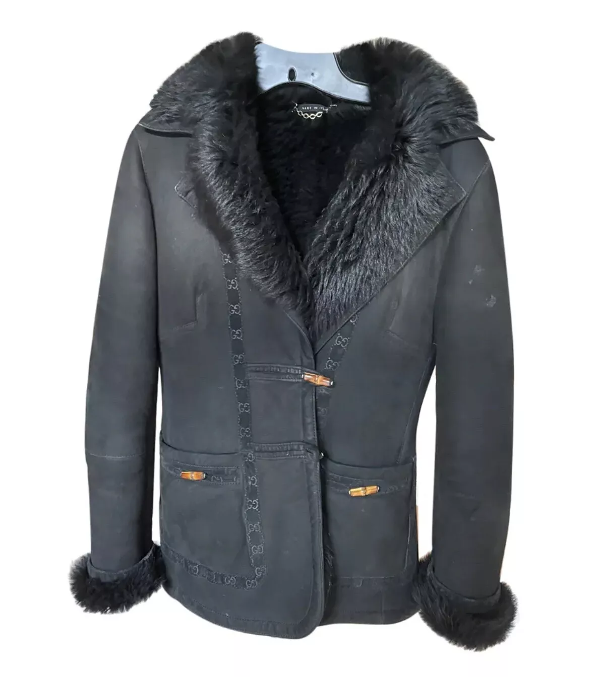 veste shearling gucci. EU 44. US 2 6. Excellent état. Noir