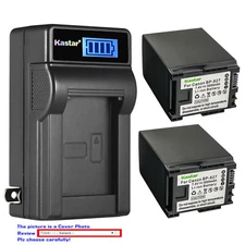 Kastar BP-827 Battery LCD Wall Charger for Canon VIXIA HF S20 HFS20 HF S21 HFS21