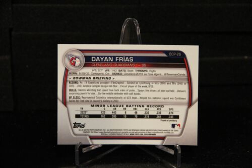 DYAN FRIAS 2023 1st Bowman Chrome Prospects #BCP-26 (12x) RC - Guardians - Picture 3 of 3