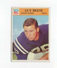 1966 Philadelphia Gum Football #9 GUY REESE Atlanta Falcons
