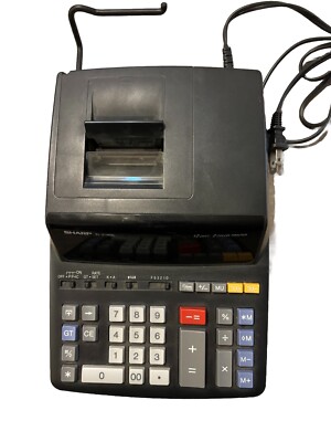 Sharp EL-2196BL 12-Digit Desktop, 2 Color Printing Calculator, Black