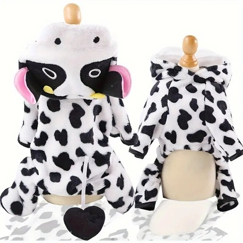 COW Costume For Dogs Under 20 lbs Cats Halloween Clothes Small Breeds NEW - Picture 7 of 8