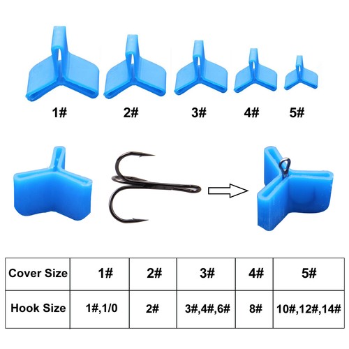 50/100pcs Treble Hook Covers Protector Holder for Hook Size 1#-14# Treble Hooks - Picture 41 of 48
