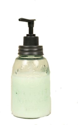 Midget Pint Mason Jar Soap Dispenser Pump  Rustic Country Bathroom Kitchen Decor