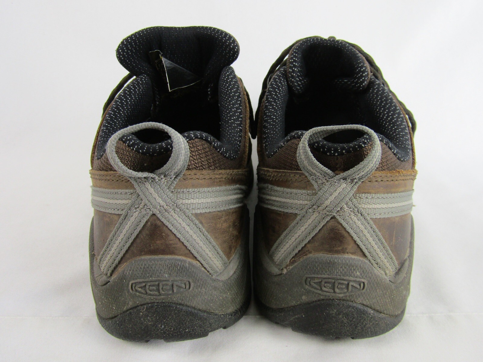 Scarpe uomo Keen punta acciaio taglia 10EE ASTM F2413 11 pelle marrone lacciate ottime condizioni