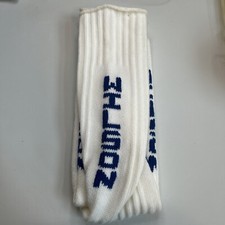 Mens VTG Socks Thick Cotton Blend Royal Blue Wilson Spell Out Crew 90's 10-13