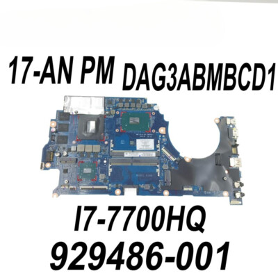 For HP OMEN 17-AN motherboard DAG3ABMBCD1 with SR32Q GTX1060 i7-7700HQ CPU DDR4