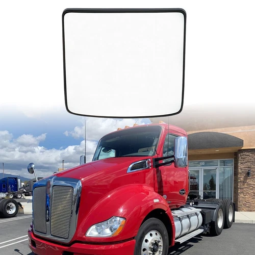 Wide Angle Lower Door Rearview Mirror Convex Glass w/Heat For Kenworth T680 T880