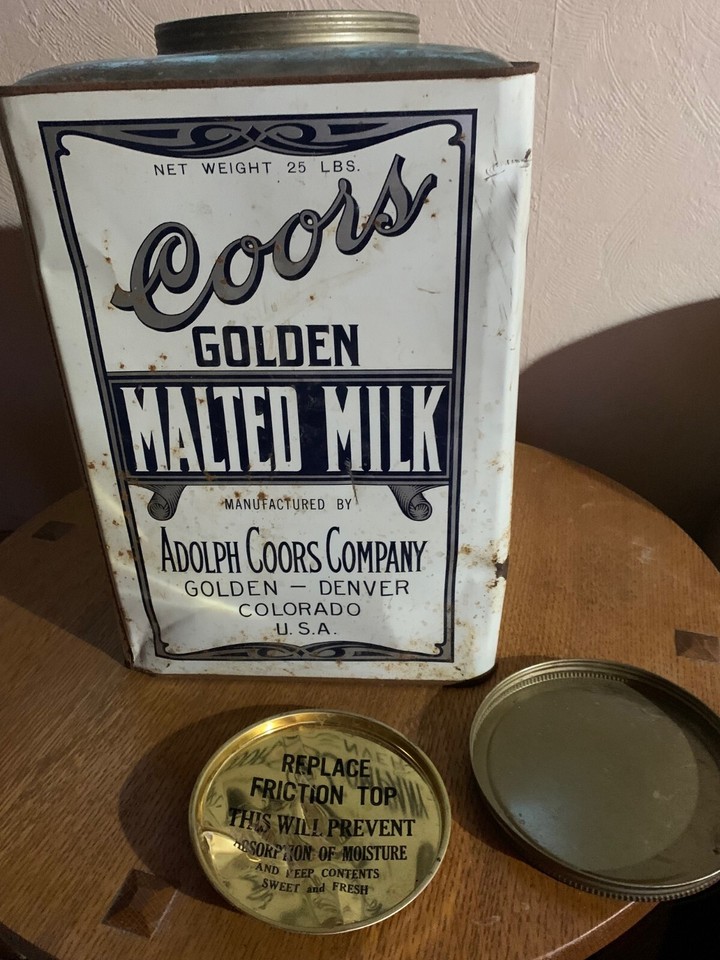 25 lb. Coors Malted Milk can eBay