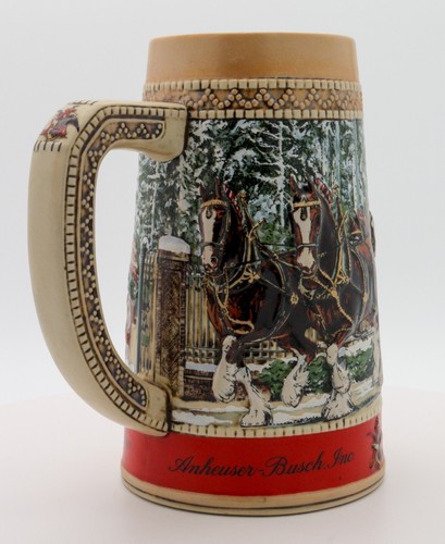 Beer Stein Anheuser-Busch Beer Mug #32 1987 Budweiser Collector C Series nice - Picture 10 of 13