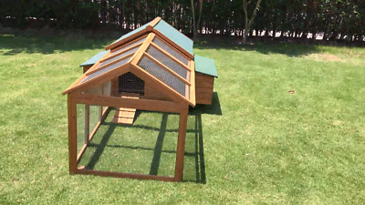 Pets Imperial® Savoy Double & RUN Large Deluxe Chicken Coop Rabbit