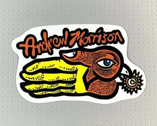 NEW DEAL Andrew Morrison Pro Skateboard Sticker 5" reissue