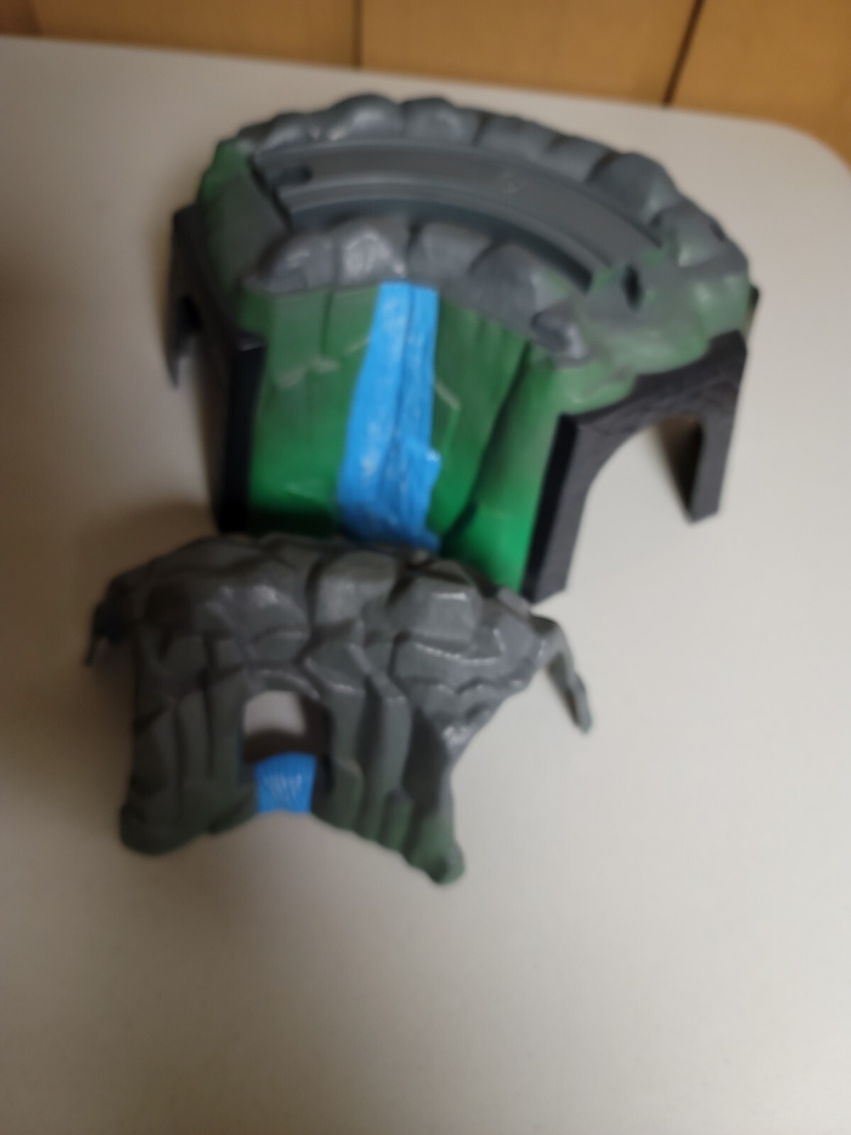 Imagination wooden Railway Waterfall Mountain Train Tunnel works w