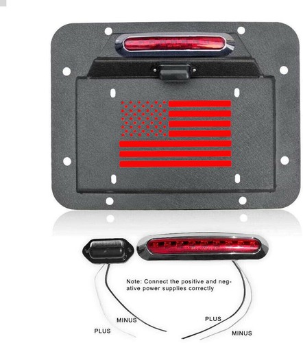 For 2007-2018 Jeep Wrangler JK License Plate Relocation Spare Tire Delete - Picture 3 of 6
