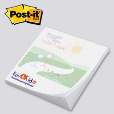 Custom Post-it® Notes by 3M Printed Full Color, 500 - 25 sheet pads. 3" x 3"