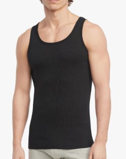 3 TOMMY HILFIGER RIBBED TANK TOP BLACK GRAY WHITE S M L XL XXL COTTON T-SHIRTS thumbnail 7