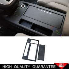 For Honda CRV CR-V 2012-2014 Black Steel Central Console Water Cup Cover Trim 2X