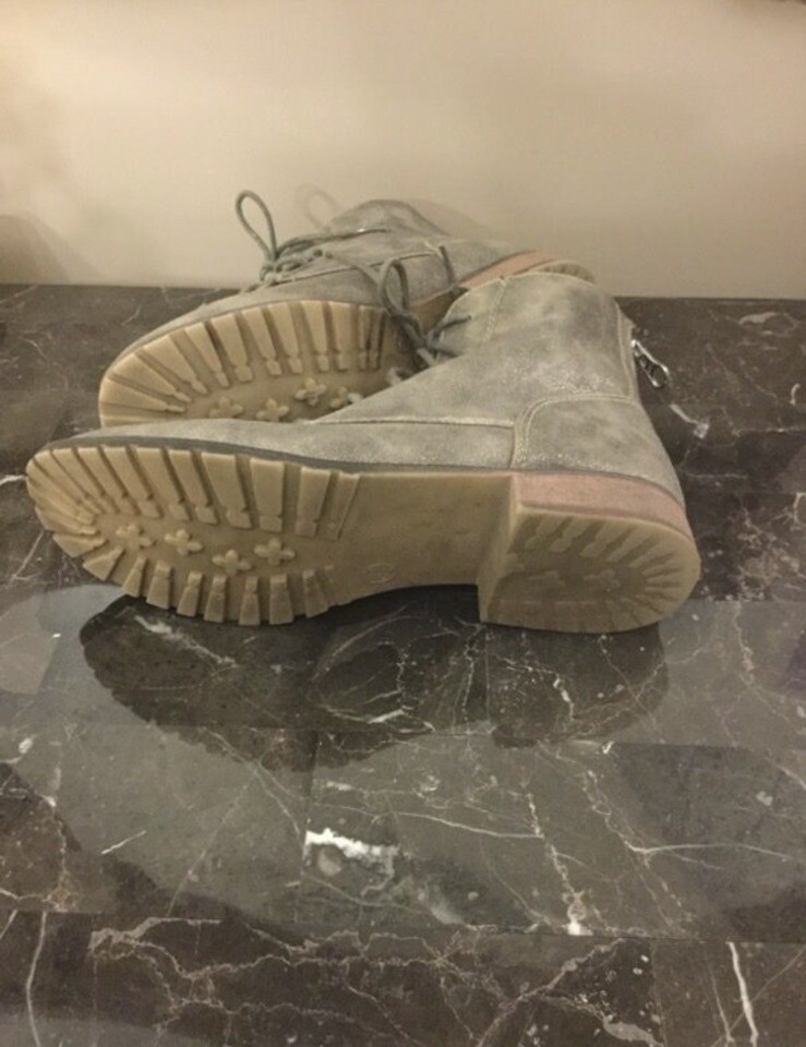 SAOLA Stivali Mossimo donna 8 5 platino oro stringati zip posteriore suola strappo