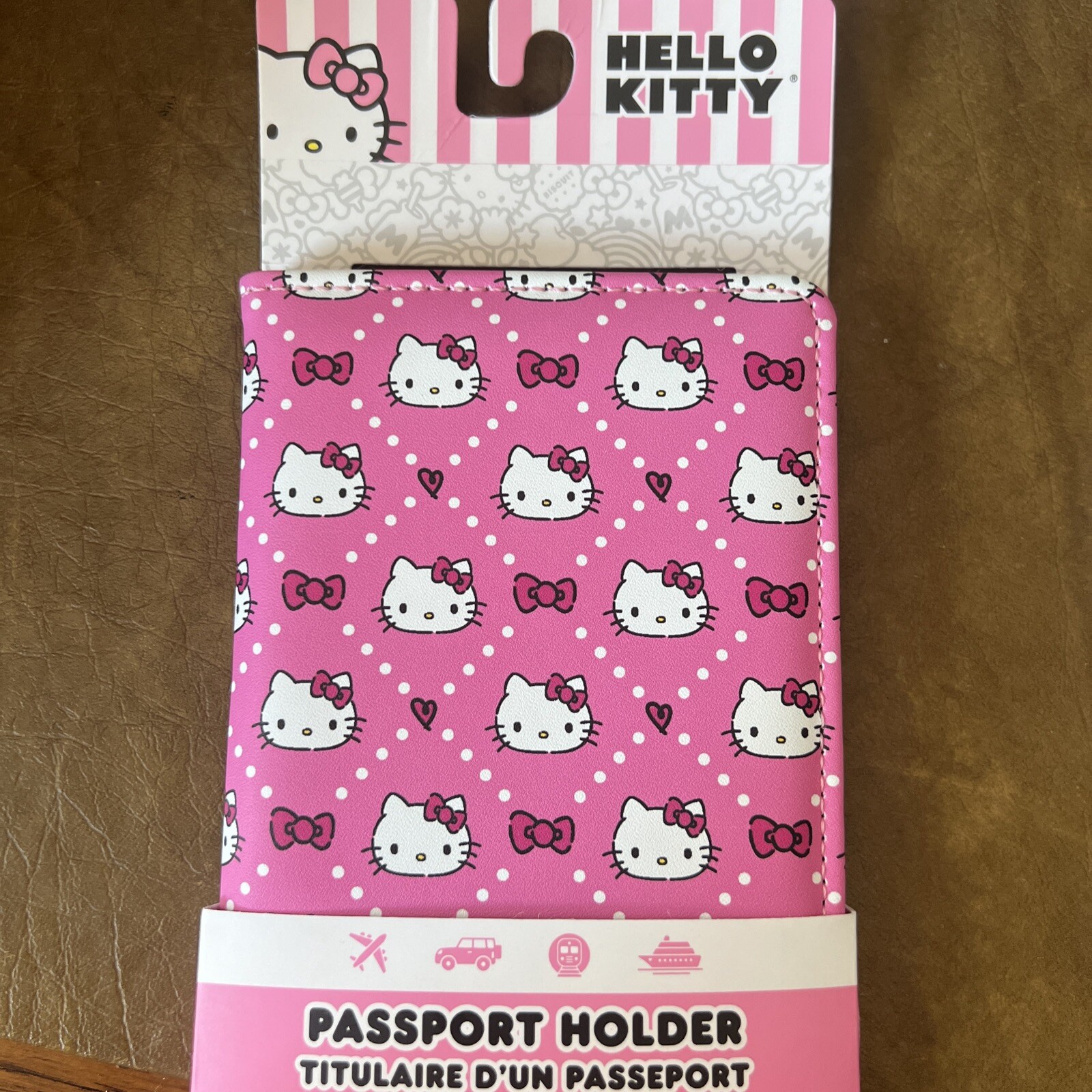 Hello Kitty Bow Hearts Passport Holder New in Packaging Rare Collectible-image