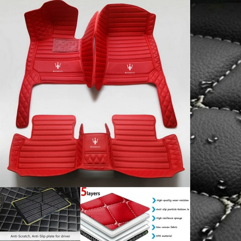For Maserati Ghibli Gran Turismo Levante Quattroporte Car Floor Mats Waterproof Foto 3 de 4