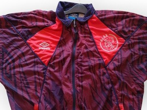 Vintage Ajax Amsterdam 1994-95 Umbro Training Jacket Soccer XL-2XL Chest 50-57in