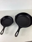 2 Cast Iron skillets, Wagner Ware -0- 1053 J , 9” Skillet Made USA H Unmarked