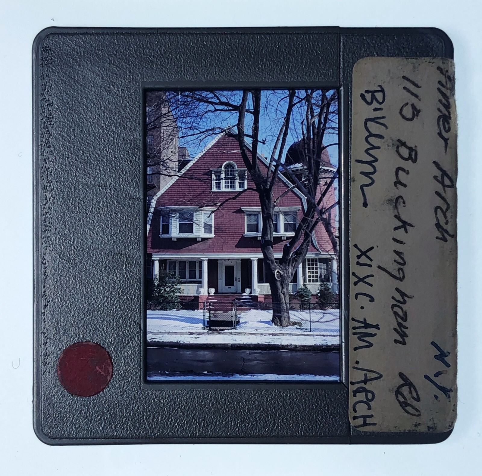 Vintage Color Slide Transparency View 115 Buckingham Rd Brooklyn NY