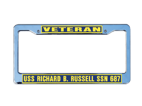 Marco de matrícula militar USS RICHARD B. RUSSELL SSN 687 coche-camión-RV VET - Imagen 2 de 8