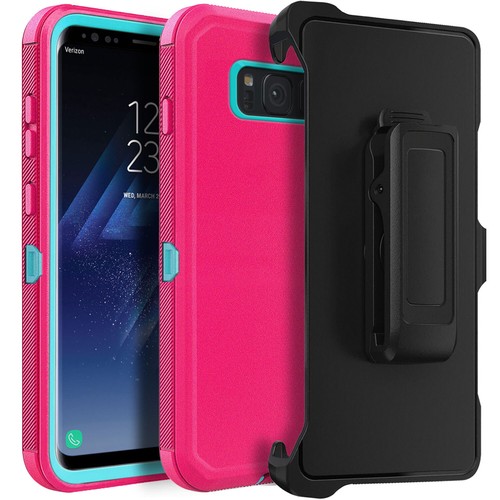 For Samsung Galaxy S8/S8+ S8 PLUS Case Heavy-duty Rubber Clip Belt Phone Cover - Picture 19 of 54