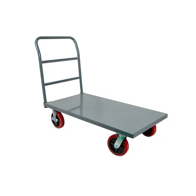 5SECONDS BRAND 60x 30" Platform Truck Push Dolly Rolling Flatbed Cart W/ 4 Swivel Wheels 3000lb