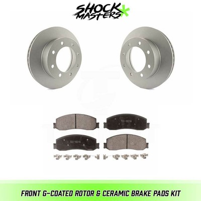Front G-Coated Rotor & Ceramic Brake Pads for 2010 Ford F-250 Super Duty 4WD