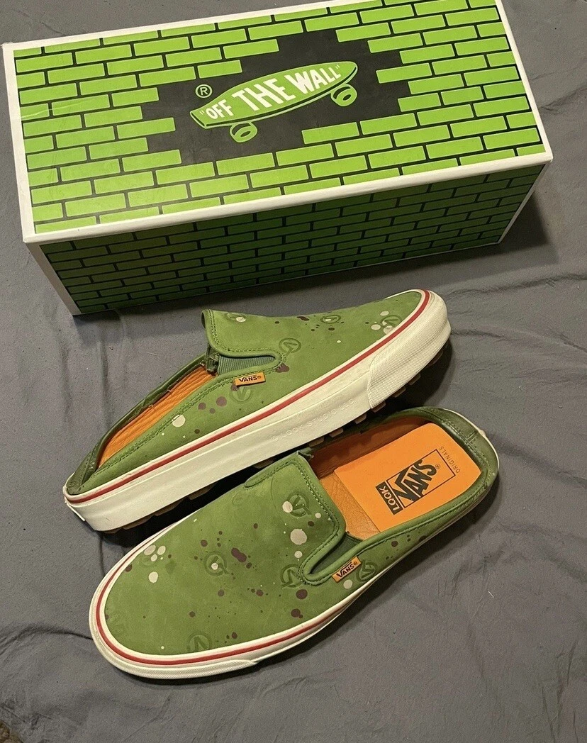 LQQK studio OG Mule Vans slip on green splatter size 13 eBay