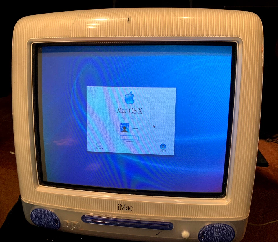 Vintage Apple iMac G3 With Power Cord Blue - Image 2 of 4